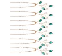 COOPHYA 6pcs Decorative Pearl and Metal Hairpins for Wedding, Easy to Slide into Bun, Lightweight Classic Appearance Hair Accessories for Brides and Women