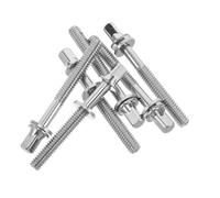 COOPHYA 6pcs Drum Tension Rods Screws Bolts Washers for Snare Drum Percussion Instrument Accessories Replacement Hardware Tuning Kit