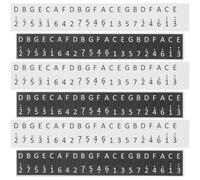 COOPHYA 6pcs Kalimba Stickers Thumb Piano Note Decals Kalimba Learner Labels for Beginners Staff Stickers for Musical Training