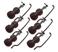 COOPHYA 6Pcs Mini Violin Ornament Realistic Plastic Musical Instrument Model for Christmas Tree Decor for Holiday and Home Display Decorative Accent for DIY Enthusiasts
