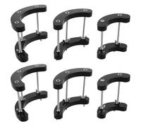 COOPHYA 6pcs Plastic Metal Violin Top and Back Gluing Clamp Set for 4/4 Violin Precision Soundbox Closing Luthier Repair Tool