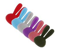 COOPHYA 6pcs Portable Silicone Rabbit Shaped Wine Charms Markers, Wear-resistant Cartoon Drink Markers for Party Scenes, Easy to Carry and Convenient Cup Identifiers