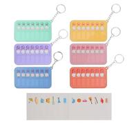 COOPHYA 6pcs Reminder Keychain Routine Habit Tracker with Portable Habit Tracking Abs Material and Assorted Color Stickers and Daily Planner for Self Discipline Planner