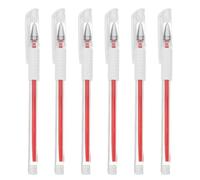 COOPHYA 6pcs Waterproof Tattoo Marking Pens for Precise Eyebrow Contouring and Body Marking, Red Fine Tip Beauty Positioning Pens for Microblading, Daily Makeup, and Wedding Use