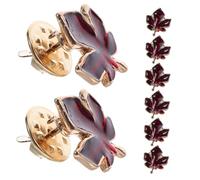 COOPHYA 8pcs Maple Leaf Brooch Pin Small Canadian Flag Lapel Pins for Women Men Maple Leaf Jewelry Brooches with Smooth Back Thanksgiving Sweater Shawl Scarf Bag Accessories
