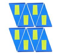 COOPHYA 8pcs Reflective Triangle Safety Flags for Bike and Scooter, Blue 20x30cm High Visibility Safety Flags Compatible with 6mm Poles for Outdoor Cycling and Wheelchair Use
