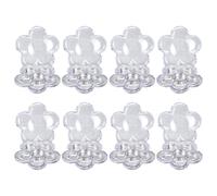 COOPHYA 8pcs Six-grid Plum Blossom Sub Box Refillable Blusher Containers 2.16x2.16x0.39inch Aluminum Compact Multi-functional Safe DIY Lipstick Storage