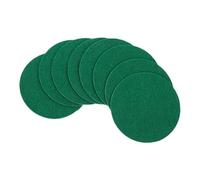 COOPHYA 8pcs Table Hockey Pusher Patches Replacement Set Green Polyester Fiber Smooth Slide for Mini Table Hockey Home Use
