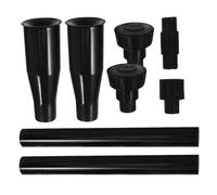 COOPHYA 8pcs Water Fountain Nozzle Set Black Plastic High Pressure Versatile Set with Accessories for Water Features and Fish Tanks Create Beautiful Landscapes