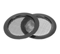 COOPHYA Acoustic Guitar Resonator Screen Dobro 2Pcs Black Metal Sound Hole Cover Accessory for Live Music Feedback Prevention