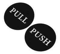 COOPHYA Acrylic Push Pull Door Signs Sleek Modern Design 2pcs for Glass Doors with Damage Resistant Feature and Chinese Character Warnings, for Store and Office Use