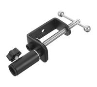 COOPHYA Adjustable Desk C-clamp for Microphone Stand with Double Anti-slip Over Table Rod Mount Desktop Mic Holder Compatible with Various Accessories Easy Installation with Knob Control