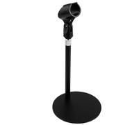 COOPHYA Adjustable Mini Desk Microphone Stand with Shock Absorption and 3/8" Adapter, Black Aluminum round Base Mic Bracket for Home Use and Desktop Microphones