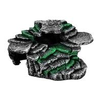 COOPHYA Aquatic Turtle Basking Platform and Simple to Clean Features Resin Rock with Multifunctional Use Unique Aesthetically Pleasing Design for Turtle Tank Decor and Aquatic Landscape