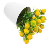 COOPHYA Artificial Lemon Plant Potted Artificial Plants with Yellow Miniature Lemons, Plastic and Foam Material, Versatile Decor and Low Maintenance for Kitchen Or Living Room