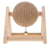 COOPHYA Assorted Color Rabbit Scratching Ball Cat Scratchers Wood Sisal Rope Exercise Protect Furniture Interactive Pet for Home and Pet Shops