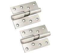 COOPHYA Automatic Door Closing Hinges with Needle Roller Shaft Design Stainless Steel 1 Pair Smooth Surface Silver Finish Suitable for Wood and Metal Doors for Wardrobe or Bedroom Use