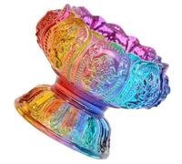 COOPHYA Azure Stone Candle Holder for Buddhist Lamps, Portable Creative Shaped Lamp Base Elegant Style and Delicate Artist Atmosphere, for Home Decoration and Spiritual Ambience