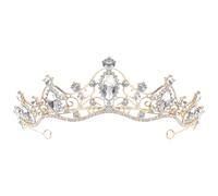 COOPHYA Baroque Rhinestone Crown Lightweight Zinc Alloy Wedding Headpiece for Bride Unique Aesthetic Decorative Haircut Decoration without Fading Suitable for Wedding Banquet