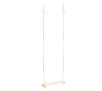 COOPHYA Beige Parrot Swing Ladder and Chicken Perch Made of Wood and Metal Providing Exercise Opportunities and Chewing Entertainment for Birds and Chickens