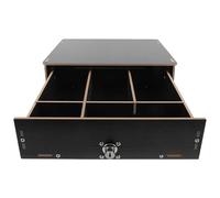 COOPHYA Black Wooden Cash Drawer Organiser Tray with Multiple Compartments, Easy to Replace and Clips to Fix Money, for Retail Stores and Supermarkets Desktop Storage