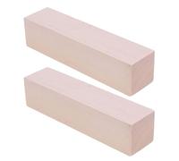 COOPHYA Blocks Sturdy Rectangular Wood for Beginners for Suitable and 2pcs Unfinished Basswood Carving Easy to Carve Crafting Projects, Experienced Carvers