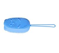 COOPHYA Blue Silicone Bath Brush with Sponge for Bath, Household Shower Brush and Rubbing Towel, Designed to Remove Dead Skin and Fatigue, for Daily Bathing Use