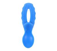 COOPHYA Blue Silicone Handheld Spoon Round Handle Lightweight Design Adaptive Eating Utensil Flexible Eating Solution for Caregivers and Adults in Prisons and Mental Health Facilities