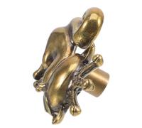 COOPHYA Brass Fox Dresser Handle Crown Animal Pull for Christmas Drawers | Bronze Colour, Crowned Fox Shape, Easy Installation, Vintage Bohemian Luxury Style, Suitable for Bathroom Vanity
