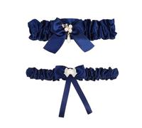 COOPHYA Bridal Wedding Garter Set Comfortable Cloth Material 2pcs with Decorated Design Elegant Leg Bands for Christmas Or Thanksgiving Day for Bride
