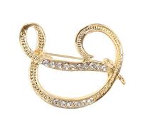 COOPHYA Brooch Accessory Letter, Material Women for D Elegant Pin Alloy with Unique English Letter Design Resistant to Fading and for Weddings and Business Meetings