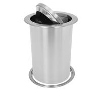 COOPHYA Built-in Stainless Steel Trash Bin with Lid, Rust Resistant and Silent Closure, Embedded Drop-in Garbage Can for Kitchen Cabinets and Home Use