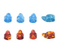 COOPHYA Celluloid Guitar Thumb and Index Finger Picks 2 Sets Right Hand Plastic Finger Picks for Acoustic Guitar Ukulele with Light Blue and Tortoiseshell Colors