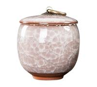 COOPHYA Ceramic Bone Ash Jar for Pets Sealed and Robust Pet Cremation Urn in White Ceramic Bottle, Simple Style Suitable for Study or Fireplace Memorial Display