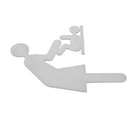 COOPHYA Changing Area Sign Diaper Changing Station Restroom Sign Stainless Steel Silver Directions Easy Installation for Offices and Hotels