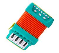 COOPHYA Children's Musical Accordion Instrument Kids Performance Toy Preschool Educational Green Accordion for Early Learning and Grasping Skills