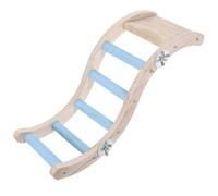 COOPHYA Claw Grinding Ladder Parrot Cage Ladder Creative Safe to Chew Stimulate Mind Wood Metal Bird Cage Accessory for Pet Bird