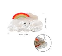 COOPHYA Cloud-inspired Acetate Hair Claw Clip for Women and Jaw Clip with Strong Hold Stylish Rainbow Color Suitable for Cooking Showering Working and Everyday Hair Taming