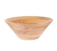 COOPHYA Cone Shaped Bowl Wood Noodle Bowl Retro Style Khaki Color Easy to Clean Smooth Edges Sturdy Material for Serving Snacks and Fruit
