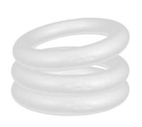 COOPHYA Craft Foam Rings 3 Pcs 25 CM White Polystyrene Circles for DIY Birthday and Christmas Decoration Projects
