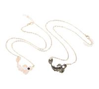 COOPHYA Creative Tai Chi Koi Fish Alloy Necklaces for Couples Black White Matching Pendants Unique Friendship Jewelry Gift for Wife From Husband