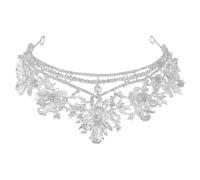 COOPHYA Crystal Baroque Bridal Tiara Silver Headband for Prom Queen Dance Party Women