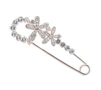 COOPHYA Crystal Flower Badge Lapel Brooch with Quality Alloy Finish and Fresh Nature Design, Decorative Safety Pin Brooch That Withstands Tension and Is Not Easy to Fall, for Party Or