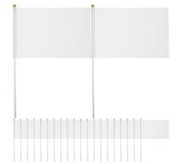 COOPHYA Design Your Own Flag with 48Pcs White Hand Waving Flags Made of Polyester and Plastic Great for Community Events and Football Easy to Assemble for Football Supporters
