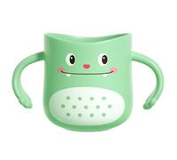 COOPHYA Dinosaur Toothbrush Cup with Handle, Unbreakable Pp Plastic, Smooth Finish, Encourages Good Oral Habits, Cute Cartoon Design for Boys, for Bathroom and Travel Use