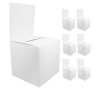 COOPHYA Donation Boxes with Convenient Slot Design and Cardboard 7pcs Raffle Ticket Collection Boxes White Large Capacity , Easy Assembly for Parties and Events