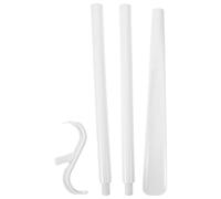 COOPHYA Dressing Aid Stick Handicapped Shoe Lifter 2-in-1 Adjustable Long Abs Plastic Pole White for Elderly Assistance with Dressing and Putting on Shoes