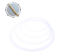 COOPHYA Drum Mute Ring Set for Drum Kit 12"/13"/14"/16" White Snare and Tom Mute Circles for Practice and Sound Control