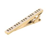 COOPHYA Elegant Music-themed Piano Tie Clip for Men in Golden Titanium Steel, Vintage Design Secures Tie and Prevents Fluttering, for Formal Wear and Concerts