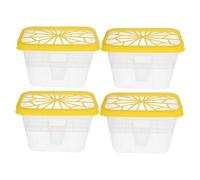 COOPHYA Empty Moisture Absorber Box for Wardrobe Reusable Plastic Holder, 4pcs Moisture Absorber Replacement Cases for Home Indoor Closet Damp Control